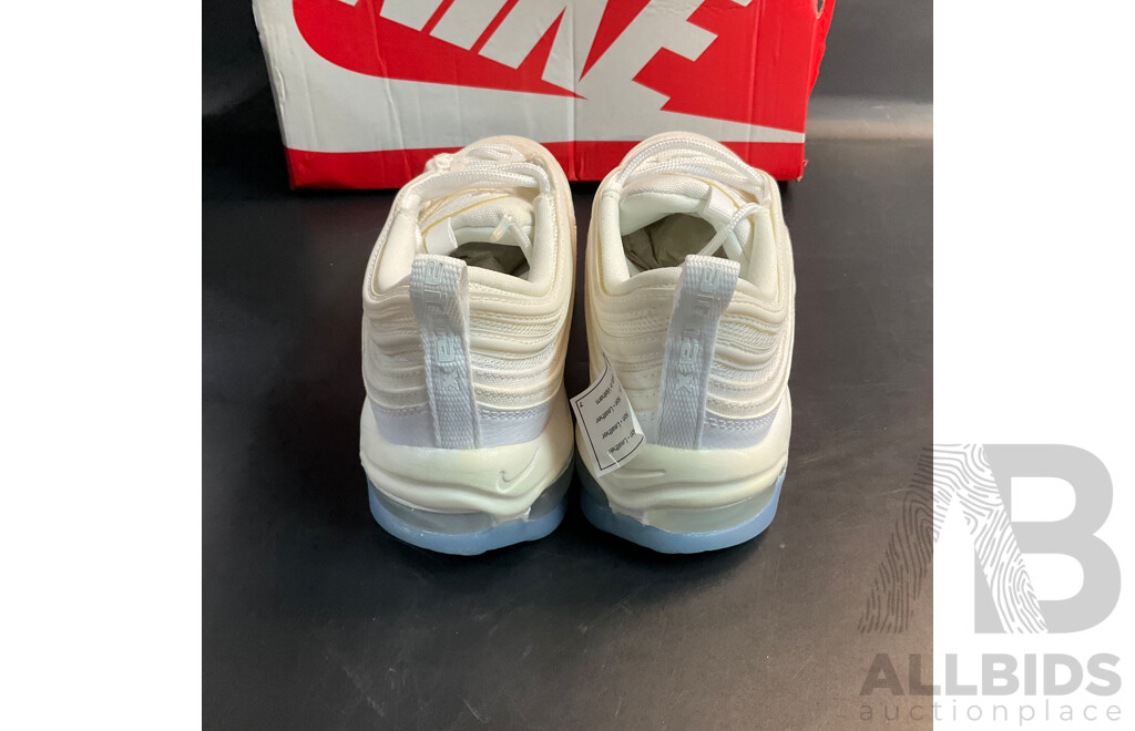 NIKE Air Max 97 QS White with Ice Blue - Size 26 cm