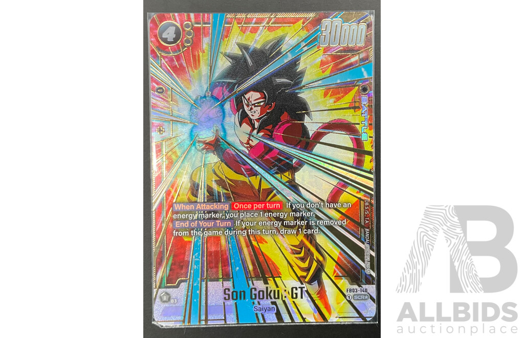 2024 Excellent Condition Dragonball Fusion World FB03-140 Son Goku :GT Secret Rare Alternate Art