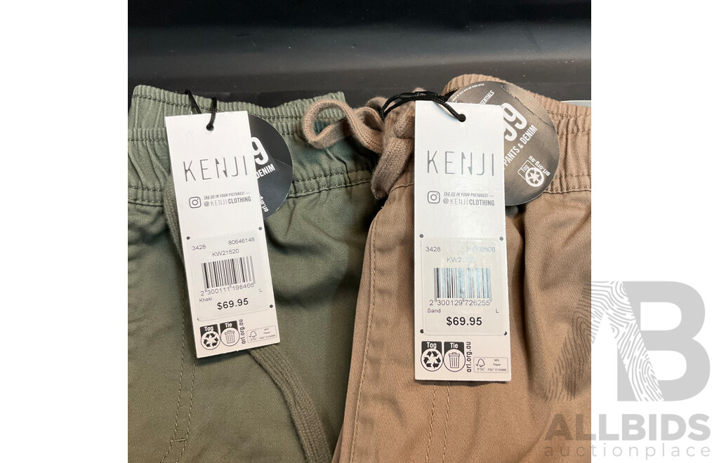 Lacoste, Kenji, Levis Assorted Men's T-Shirts, Pants, and Hats - Lot of 6