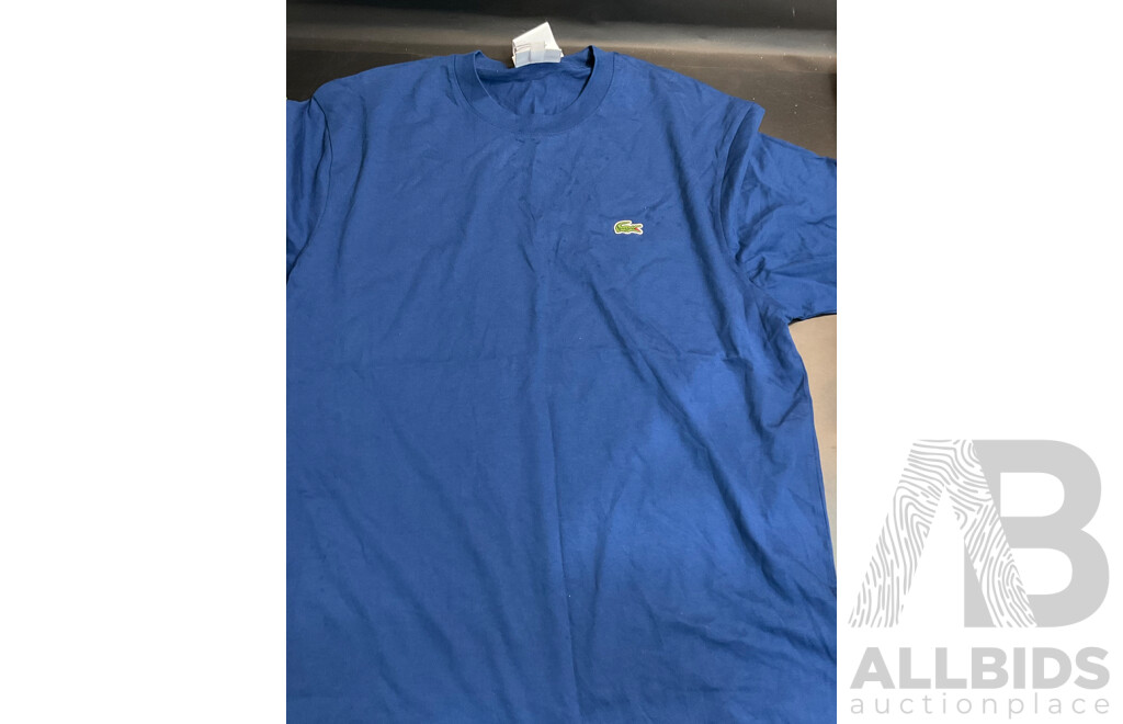 Lacoste, Kenji, Levis Assorted Men's T-Shirts, Pants, and Hats - Lot of 6