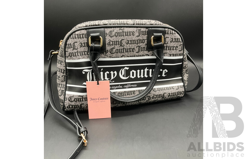JUICY COUTURE Fashionista Bowler Logo Tote Bag