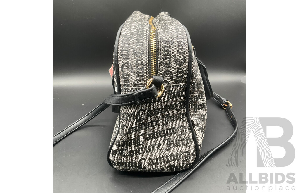 JUICY COUTURE Fashionista Bowler Logo Tote Bag