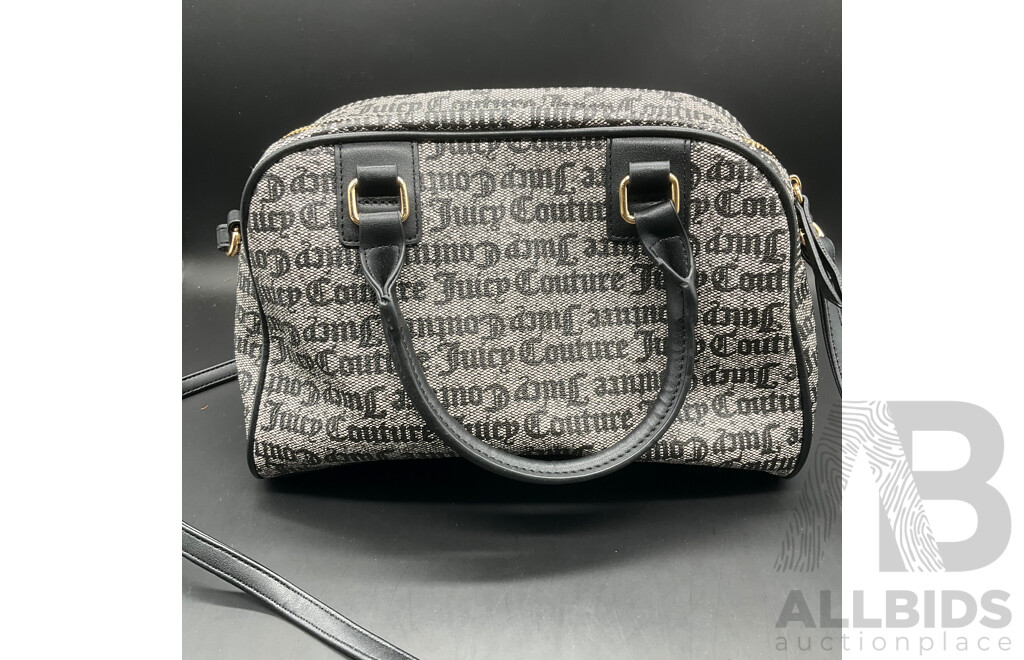 JUICY COUTURE Fashionista Bowler Logo Tote Bag