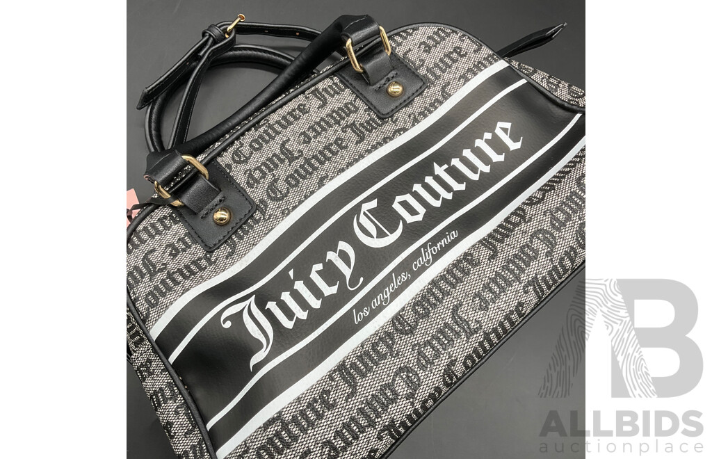 JUICY COUTURE Fashionista Bowler Logo Tote Bag