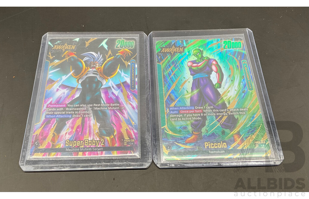 Four Collectible Awaken Dragon Ball Cards
