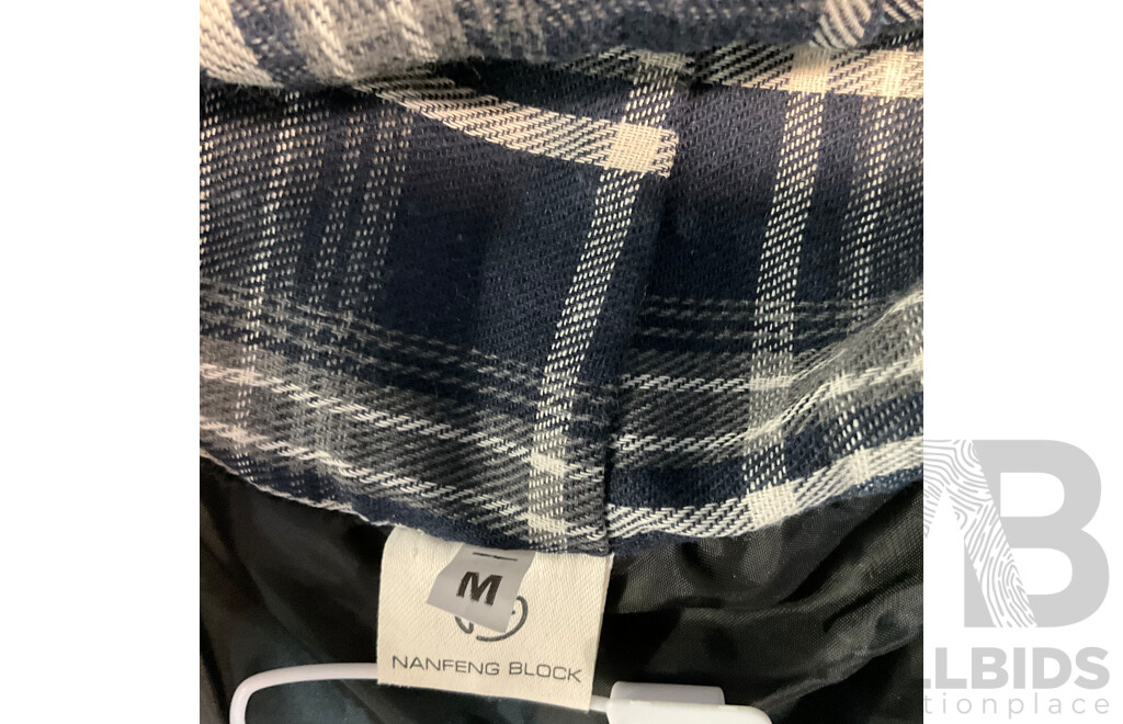 Nanfeng Block Jacket Size M & Hood Rich Shorts Size M & Henleys Black Pants Size 34 - Lot of 3