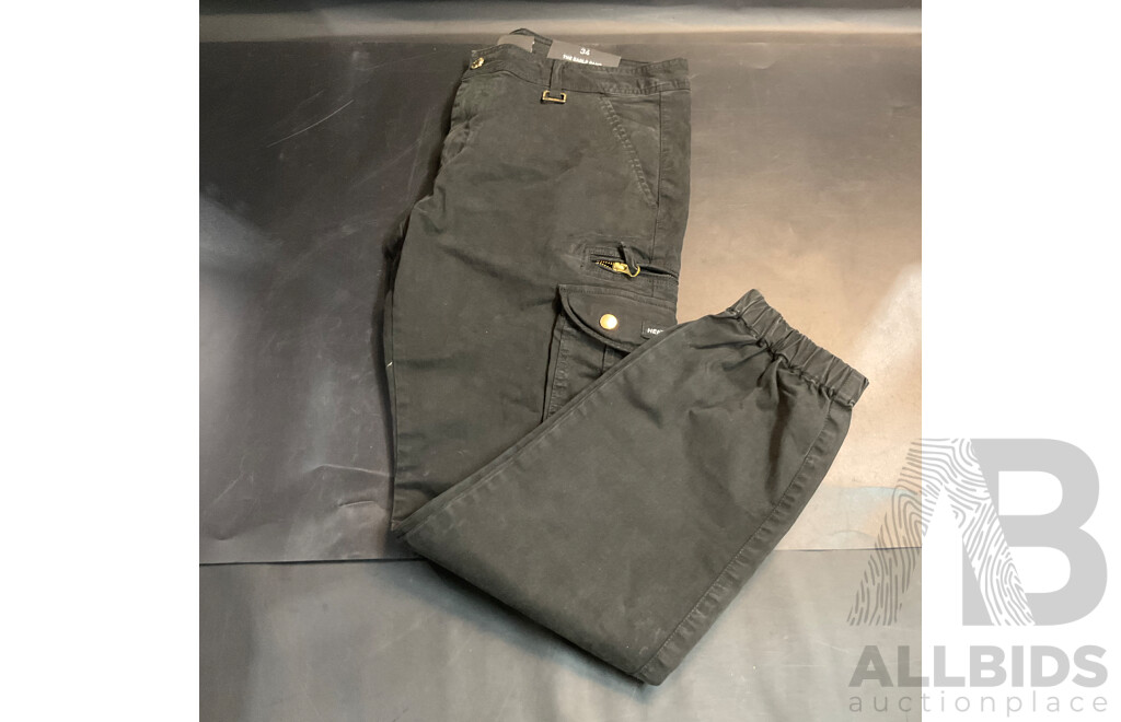 Nanfeng Block Jacket Size M & Hood Rich Shorts Size M & Henleys Black Pants Size 34 - Lot of 3