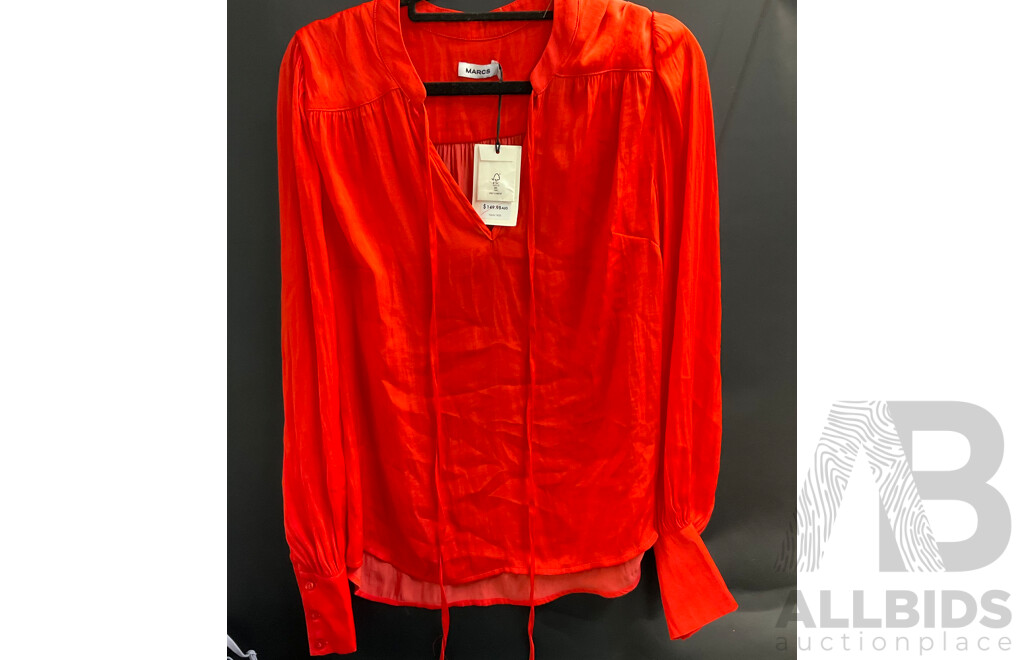 MARCS Size 10 Kalena Blouse & KOOKAI Black Sleep Button Top Size 6 - Lot of 3