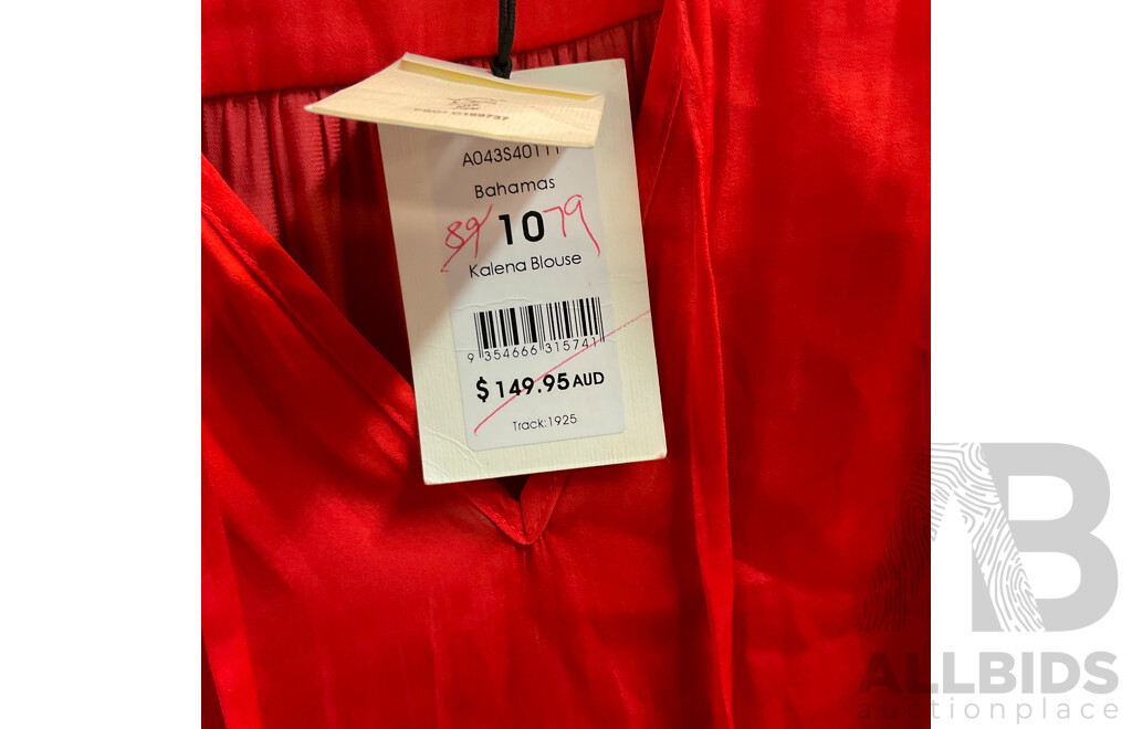 MARCS Size 10 Kalena Blouse & KOOKAI Black Sleep Button Top Size 6 - Lot of 3