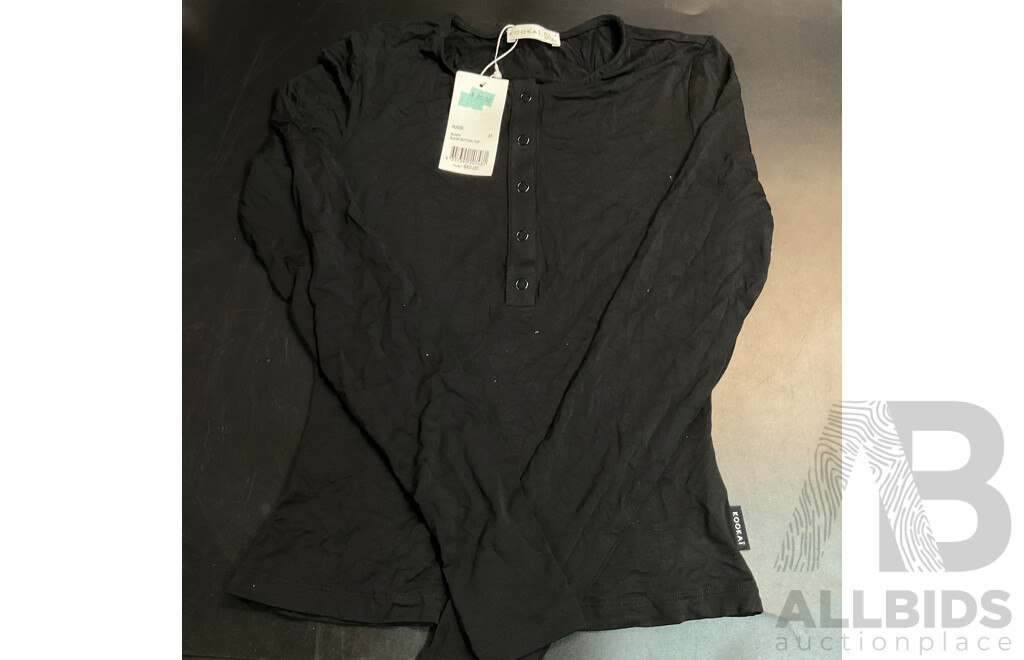 MARCS Size 10 Kalena Blouse & KOOKAI Black Sleep Button Top Size 6 - Lot of 3