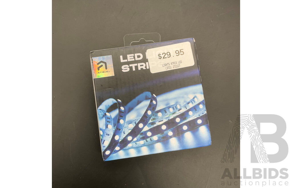 NBA LA Neon Sign, COMSOL 20W Charging Kit & ATRIX LED Strip (Lot of 3)