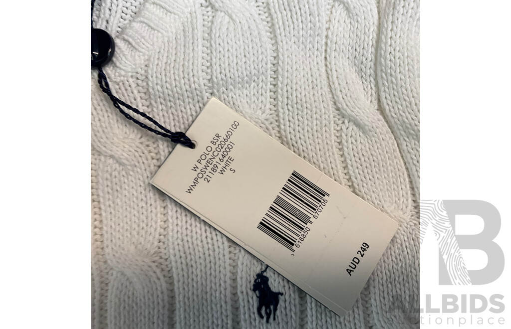 POLO Ralph Lauren Women's  White Sweater Size XS & S - Lot of 2