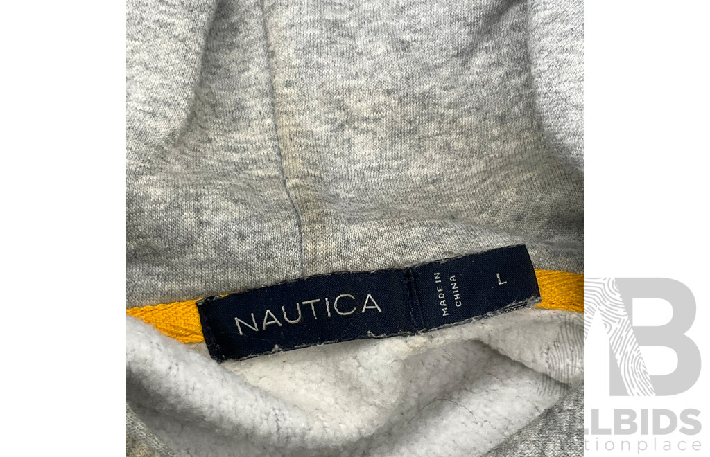 LACOSTE T-shirt with Logo (M,L) and NAUTICA Hoodie (L) - Lot of 3