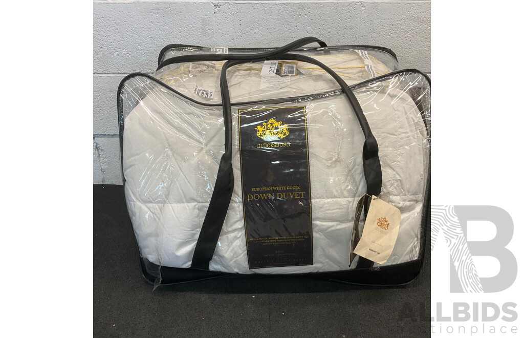 GLUCKSBURG European White Goose Down Duvet - King