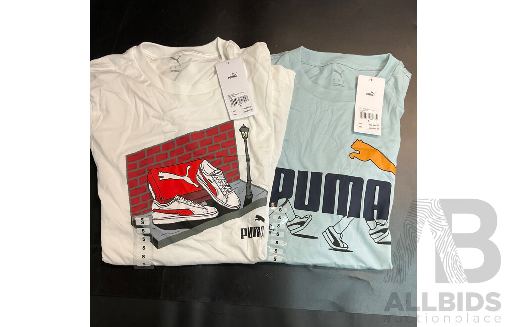 Puma T-Shirt & Cotton On, Step One Tops & Black Trunk - Size S & Assorted Bonds Socks