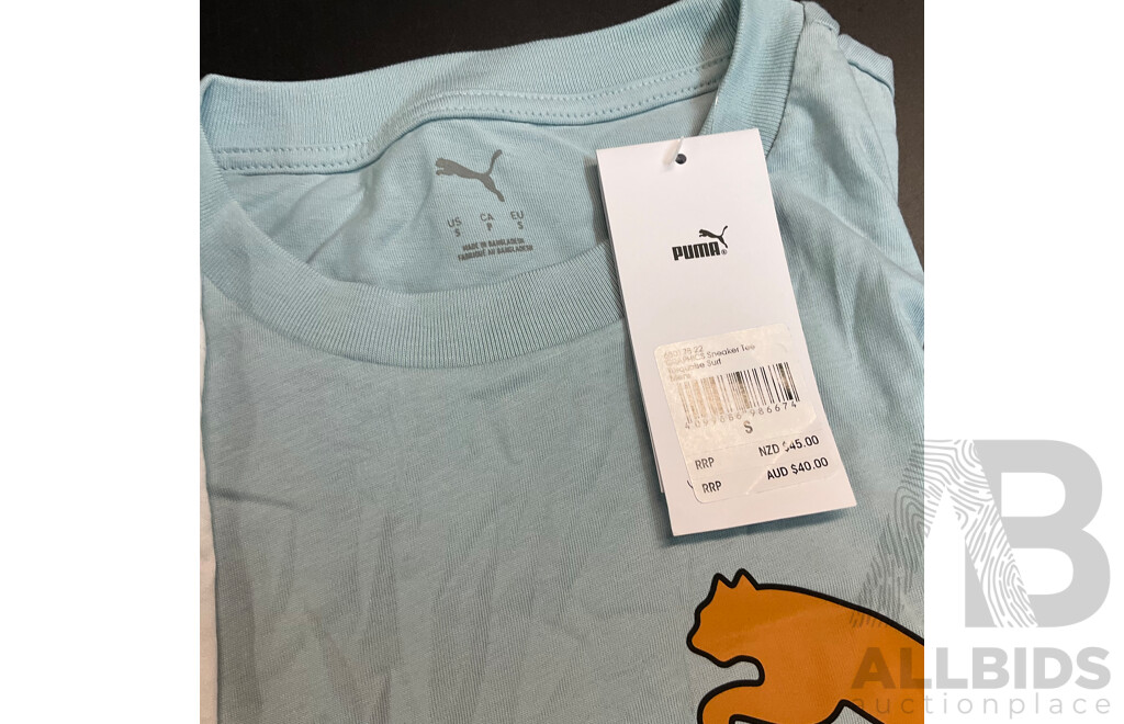 Puma T-Shirt & Cotton On, Step One Tops & Black Trunk - Size S & Assorted Bonds Socks