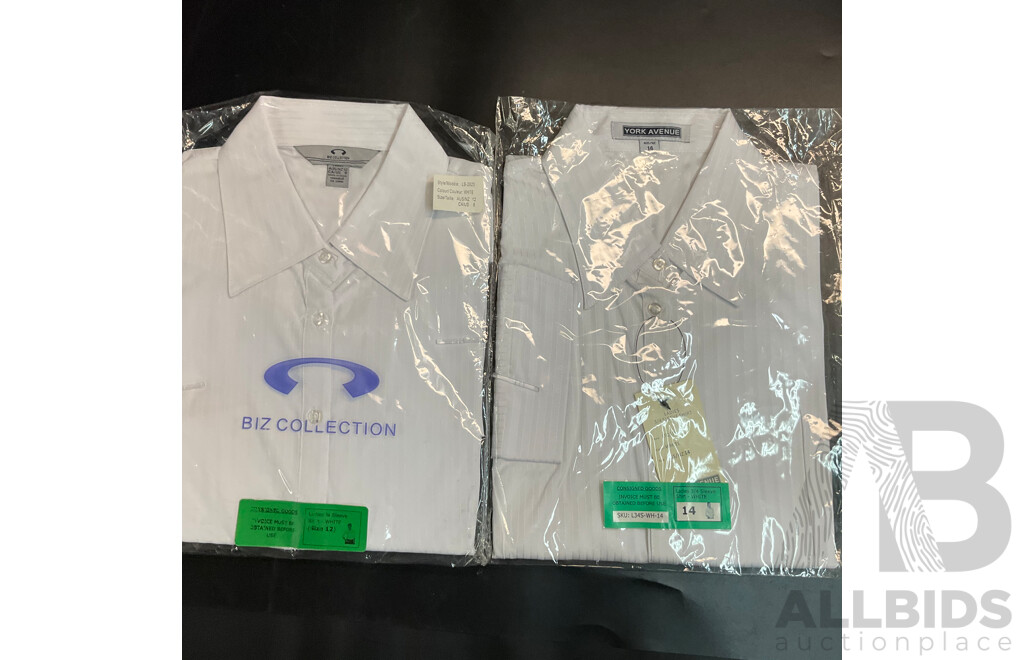 Tommy Hilfiger Rose T-Shirt Size L & Ladies 3/4-Sleeve Shirt White & Long-Black Pants Sizes 12 & 14 - Lot of 5