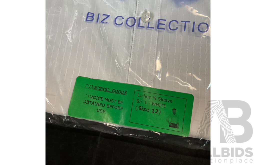 Tommy Hilfiger Rose T-Shirt Size L & Ladies 3/4-Sleeve Shirt White & Long-Black Pants Sizes 12 & 14 - Lot of 5