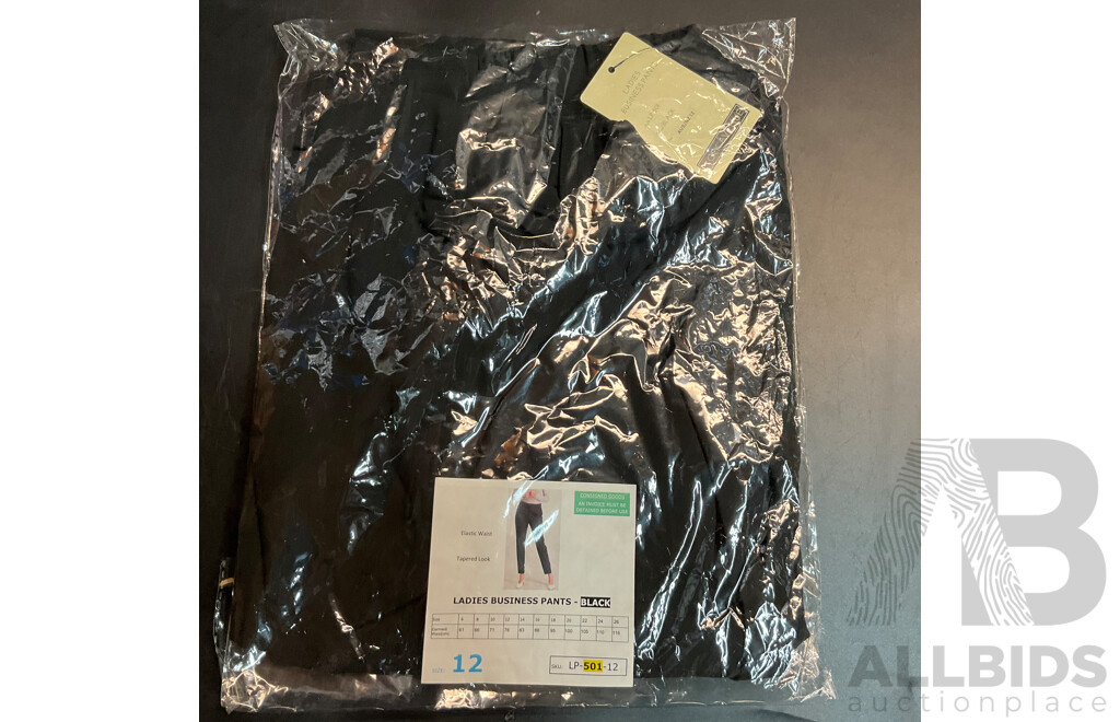 Tommy Hilfiger Rose T-Shirt Size L & Ladies 3/4-Sleeve Shirt White & Long-Black Pants Sizes 12 & 14 - Lot of 5