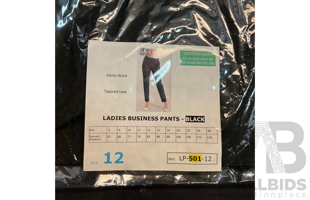 Tommy Hilfiger Rose T-Shirt Size L & Ladies 3/4-Sleeve Shirt White & Long-Black Pants Sizes 12 & 14 - Lot of 5