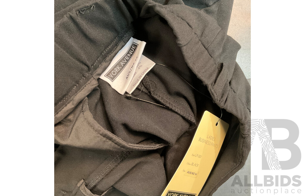 Tommy Hilfiger Rose T-Shirt Size L & Ladies 3/4-Sleeve Shirt White & Long-Black Pants Sizes 12 & 14 - Lot of 5