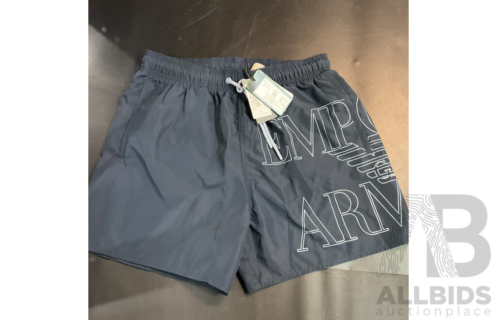 Emporio Armani EM000583 Men's Bold Logo Swim Short - Size M - ORP $165
