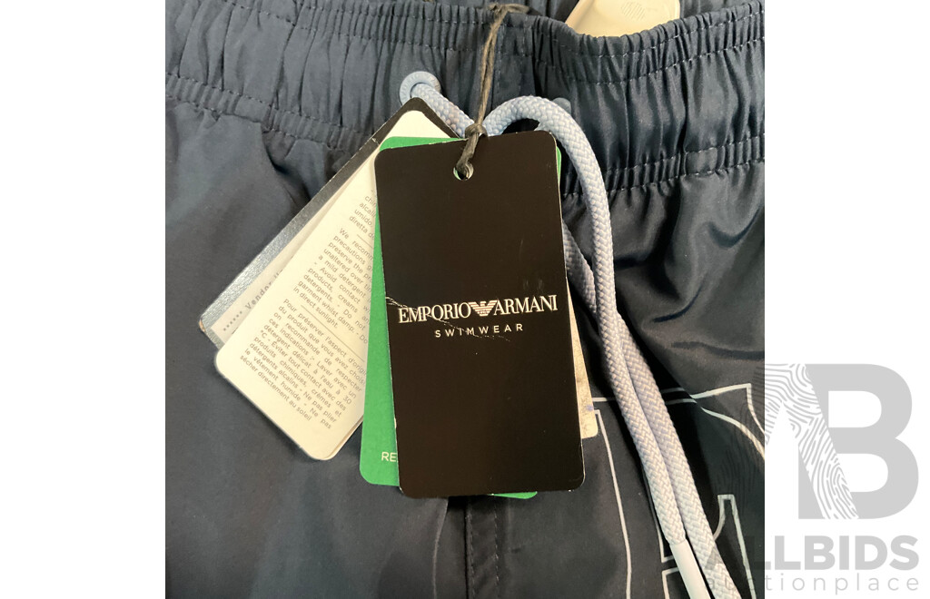 Emporio Armani EM000583 Men's Bold Logo Swim Short - Size M - ORP $165