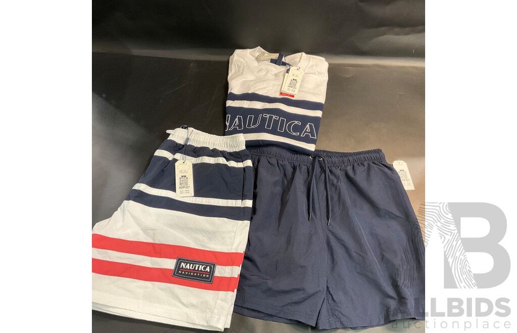 Nautica T-Shirt & Swim Shorts - Size M - Lot of 3