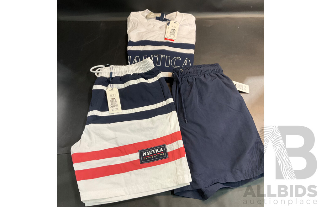 Nautica T-Shirt & Swim Shorts - Size M - Lot of 3