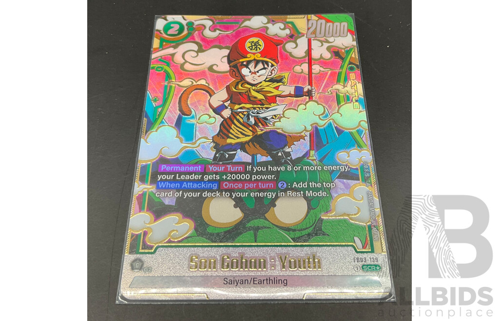 Dragon Ball Fusion World Card FB03 -139 Son Gohan:Youth - Excellent Condition