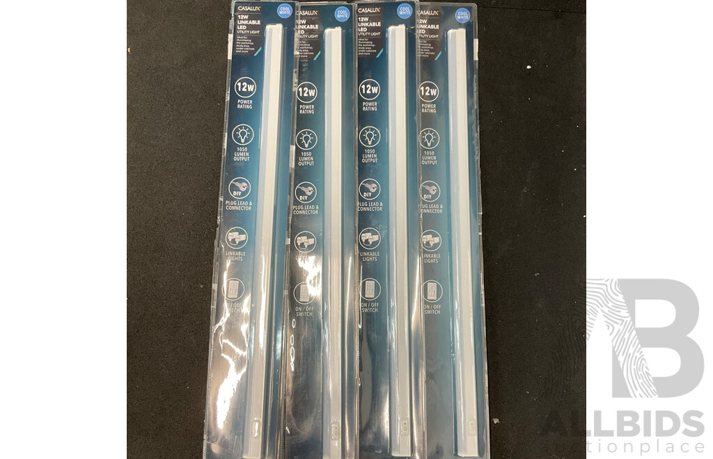 CASALUX 12W Linkable LED Utility Lights - Lot of 4