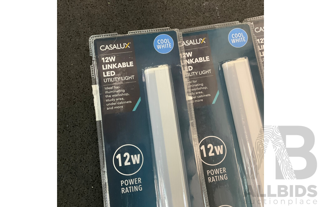 CASALUX 12W Linkable LED Utility Lights - Lot of 4
