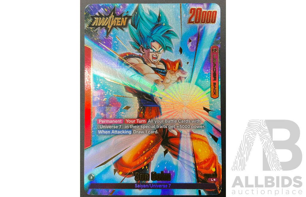 Dragon Ball Fusion World Card Awakened Pulse FB01-001 Son Goku Alt Art - Excellent Condition