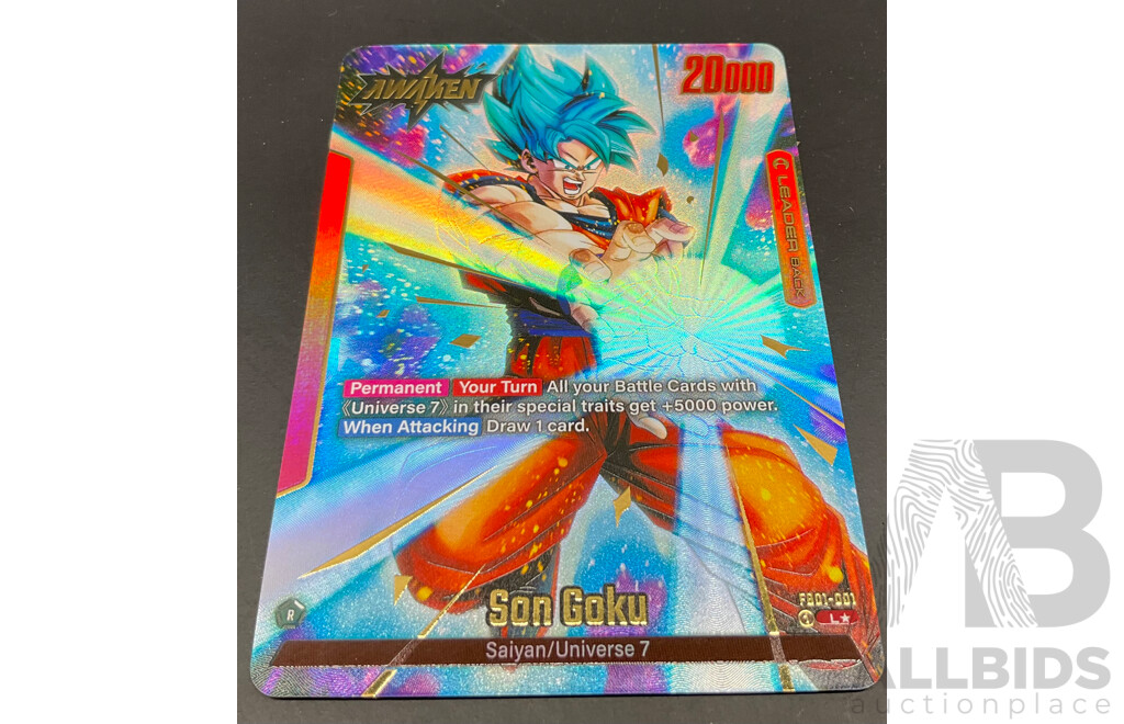 Dragon Ball Fusion World Card Awakened Pulse FB01-001 Son Goku Alt Art - Excellent Condition