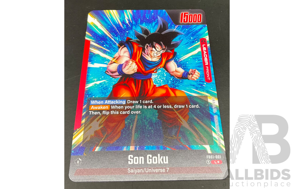 Dragon Ball Fusion World Card Awakened Pulse FB01-001 Son Goku Alt Art - Excellent Condition