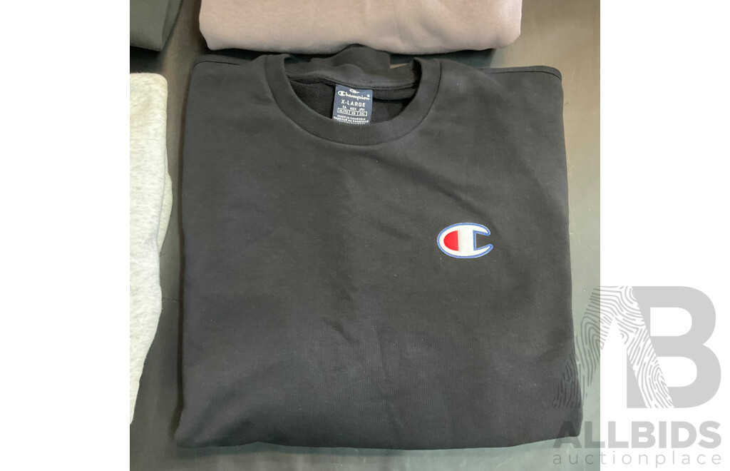 Assorted Sweatshirt - Black Roler (XXL), Grey Cotton on (XL), Beige Champion (XL) and Black Champion (XL) - Lot of 4