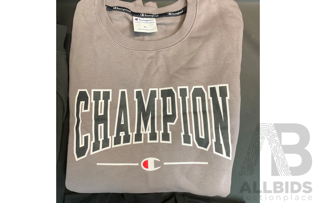 Assorted Sweatshirt - Black Roler (XXL), Grey Cotton on (XL), Beige Champion (XL) and Black Champion (XL) - Lot of 4