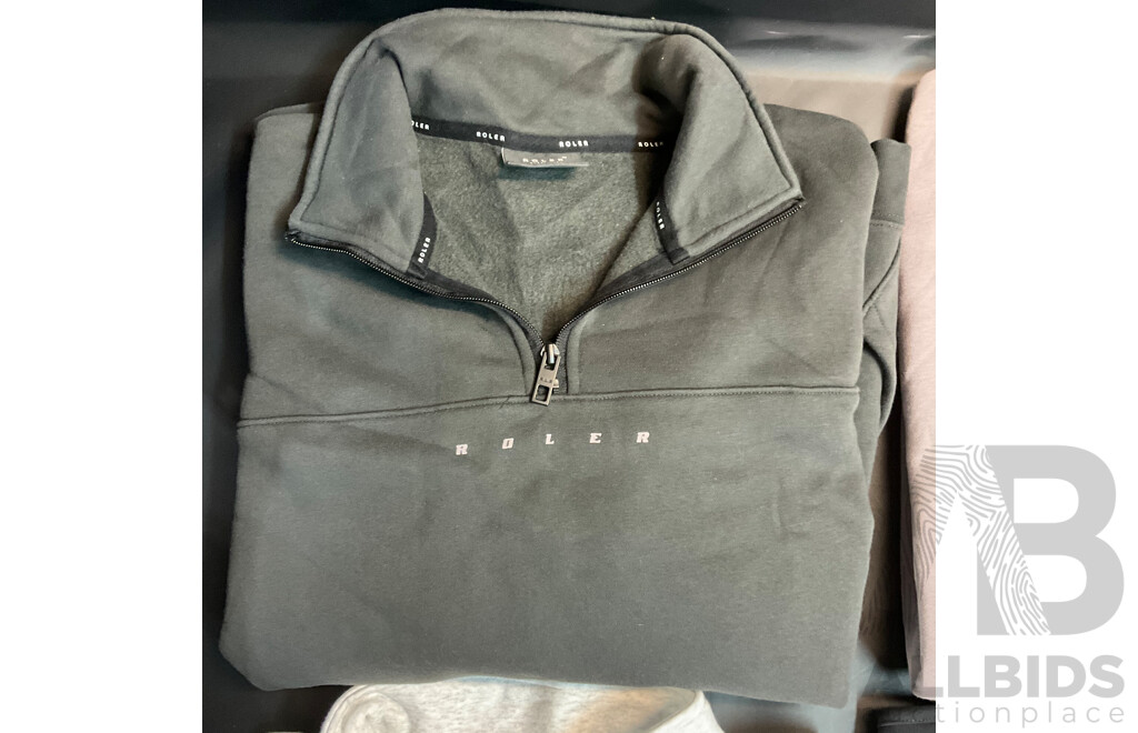 Assorted Sweatshirt - Black Roler (XXL), Grey Cotton on (XL), Beige Champion (XL) and Black Champion (XL) - Lot of 4