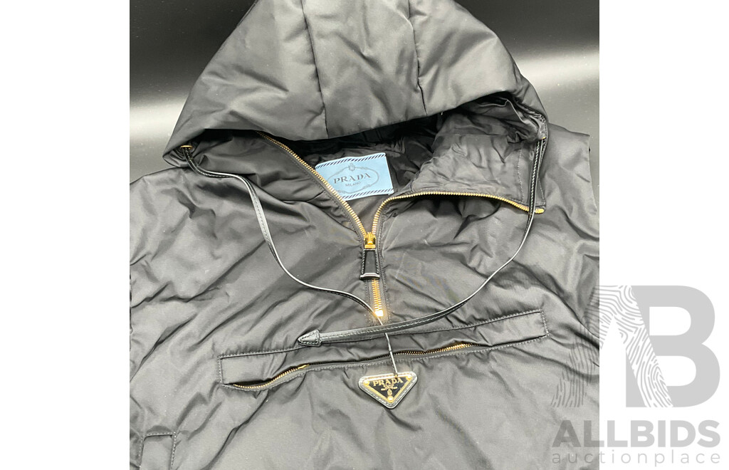 Re-Nylon Hooded Vest Branded PRADA