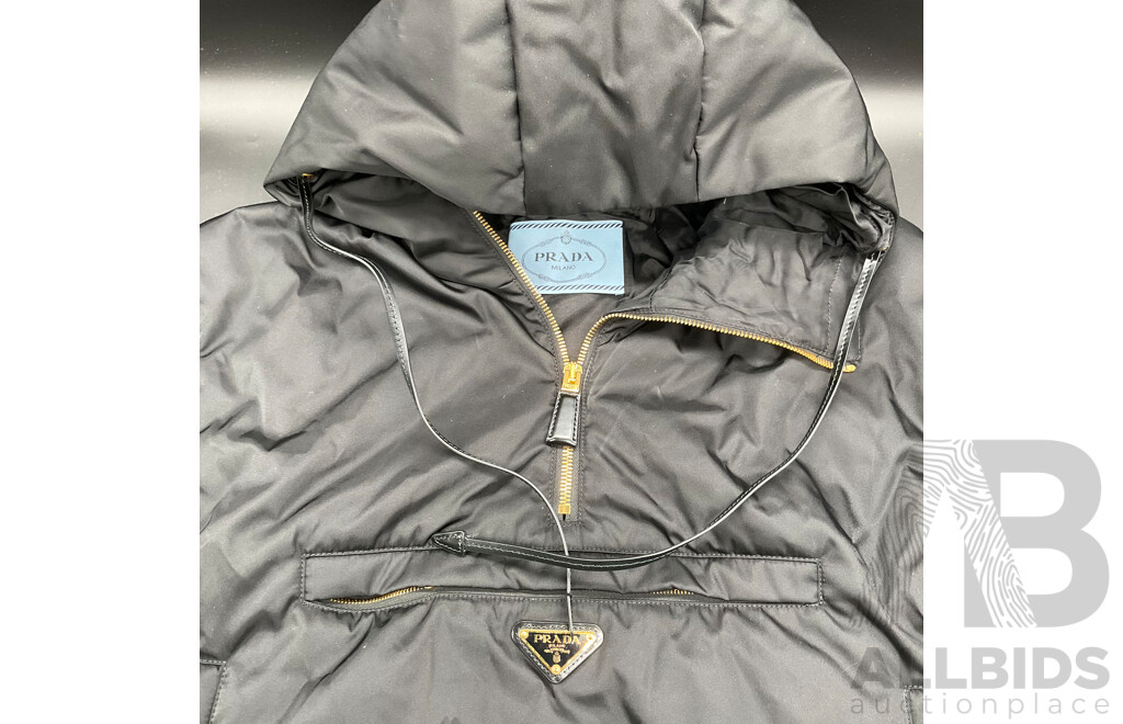 Re-Nylon Hooded Vest Branded PRADA