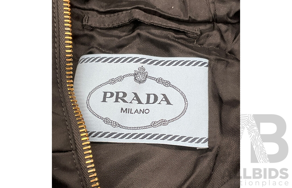 Re-Nylon Hooded Vest Branded PRADA