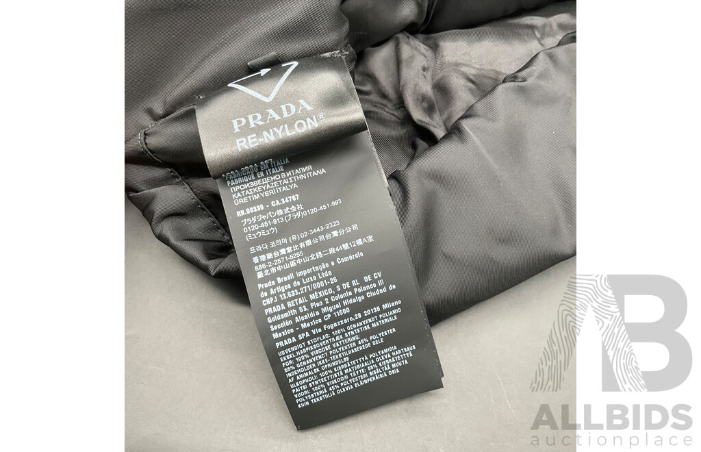 Re-Nylon Hooded Vest Branded PRADA