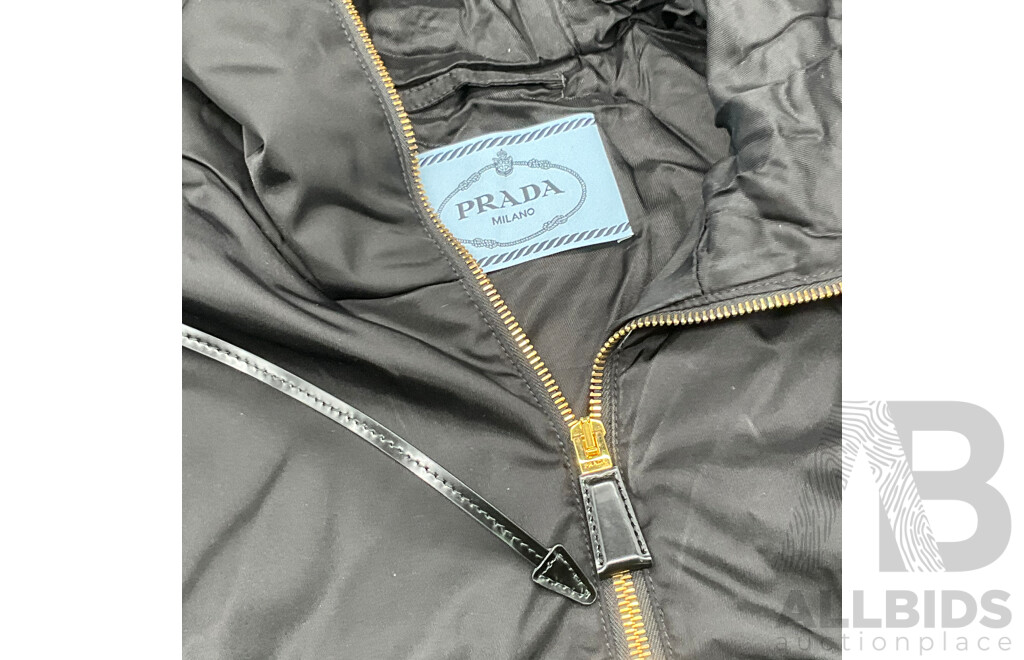 Re-Nylon Hooded Vest Branded PRADA