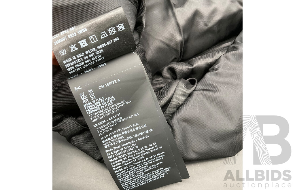 Re-Nylon Hooded Vest Branded PRADA