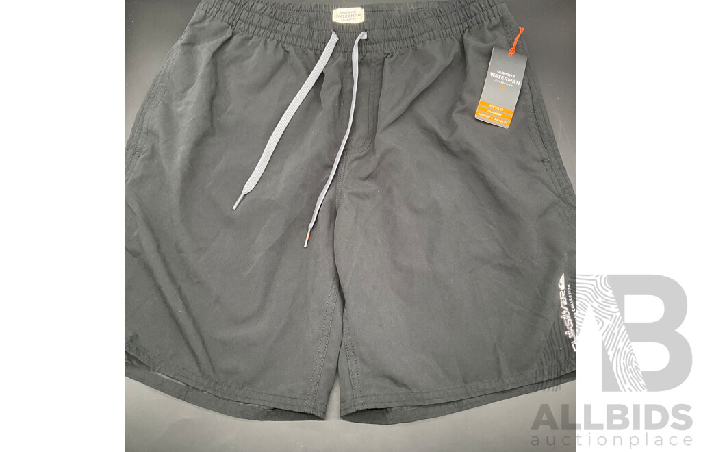 QUIKSILVER WATERMAN Men's Board Shorts (S) and Pants (32) - Lot of 2