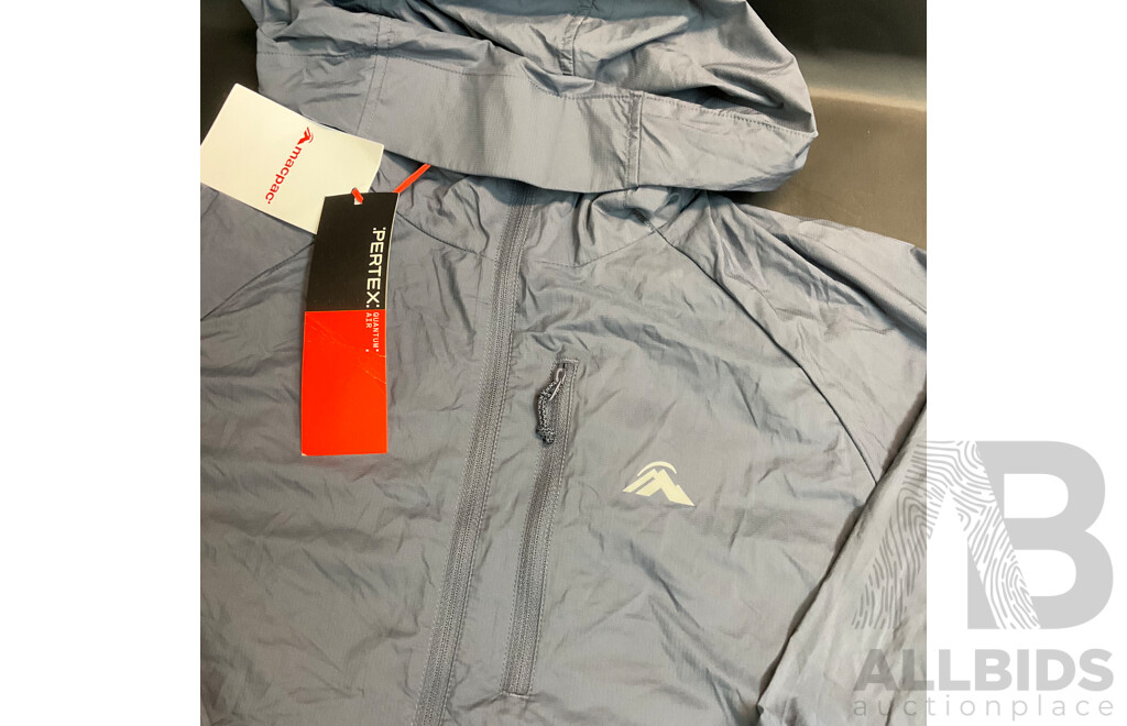 MACPAC Men's Pertex Whitcombe Windbreaker V2 (M) and MACPAC Men's Caples Running Short (M) - Lot of 2