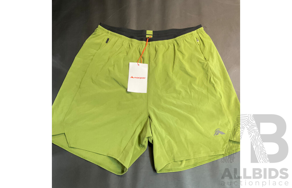 MACPAC Men's Pertex Whitcombe Windbreaker V2 (M) and MACPAC Men's Caples Running Short (M) - Lot of 2