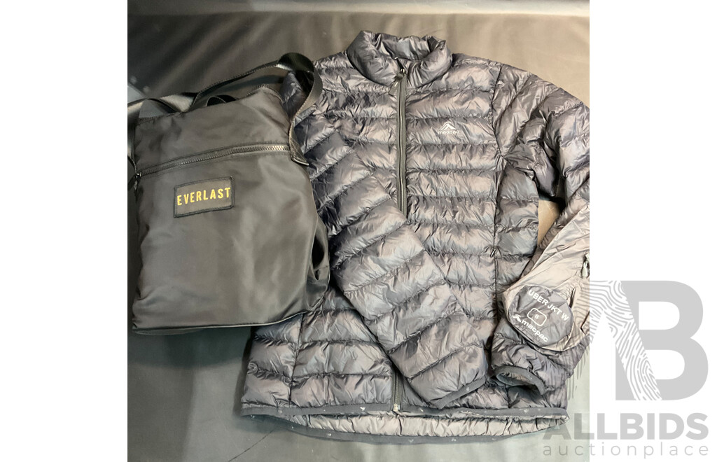 MACPAC Women's Uber Jacket and EVERLAST Gym Bag - Lot of 2