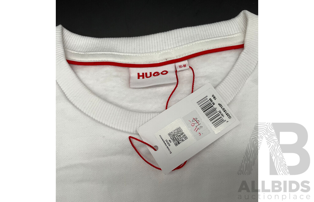 TOMMY HILFIGER T-Shirt (Youth 152) and  HUGO BOSS Sweatshirt (Youth 16) - Lot of 2