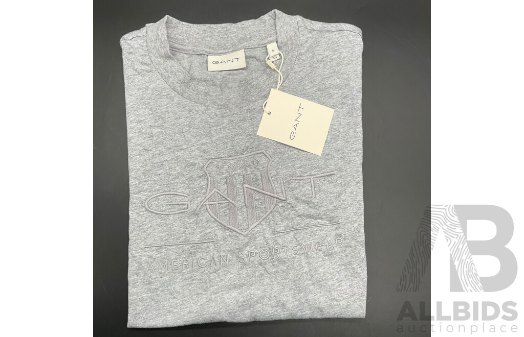 GANT, NAUTICA and LACOSTE Assorted Men's T-Shirts - Lot of 5